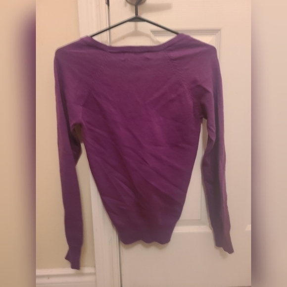 Zara Cardigan Purple Basic  Pullover Sweater Size Small‎ - Picture 3 of 4